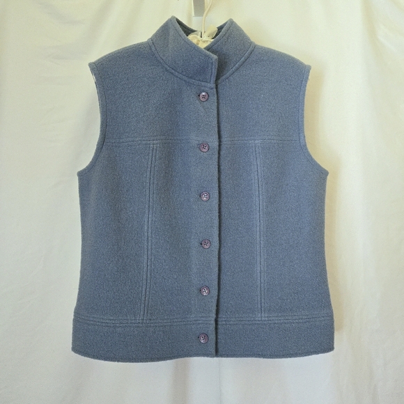 ( Talbots ) 100% Soft Wool Button-Front Vest - Picture 2 of 10